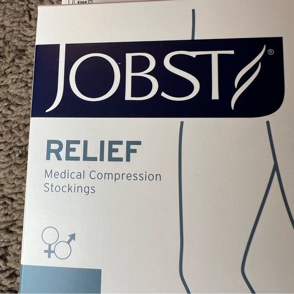 NIB Jobst Relief Medical Compression Stockings beige size medium A39 - Picture 2 of 9